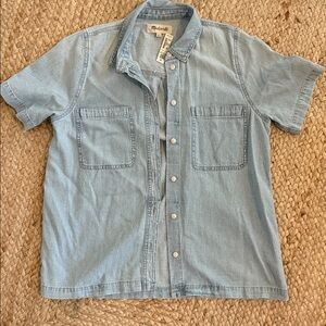 Madewell nwt denim button up